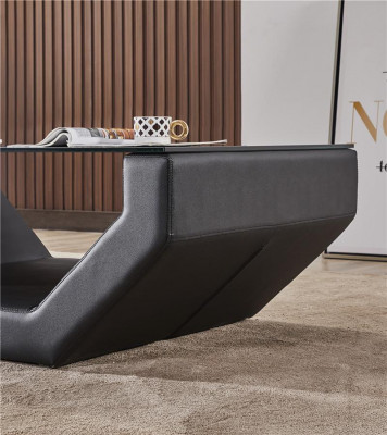 Edele luxe salontafels glas design salontafel bank bijzettafel leren tafels