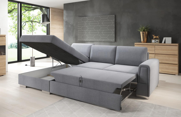 Woonlandschap hoekbank L-vorm Bank Design Bankstel Stof Decoratie Modern