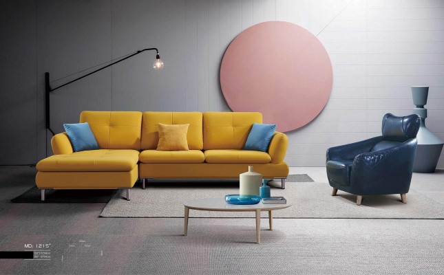 Hoekbank Lederen Bekleding Zitbank Set Woonkamer Landschap Sofa's Nieuw Hoek