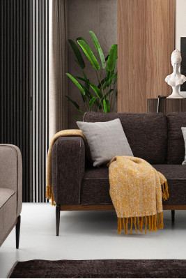 Sofagroep 2-zits Bankstel in Beige Moderne Bankstel Set met Stoelen