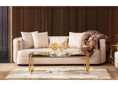 Bankstel 3-zits Meubelstof Driepersoonsbank Luxe Design Woonkamer Modern Stijl