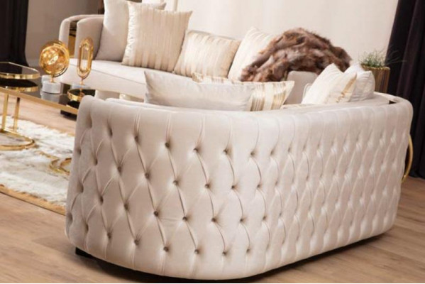Bankstel 3-zits Meubelstof Driepersoonsbank Luxe Design Woonkamer Modern Stijl