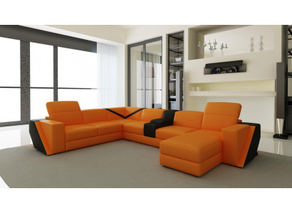 Ledersofa Bank Bank Bekleding Woonlandschap Designer Ledersofa U Vorm
