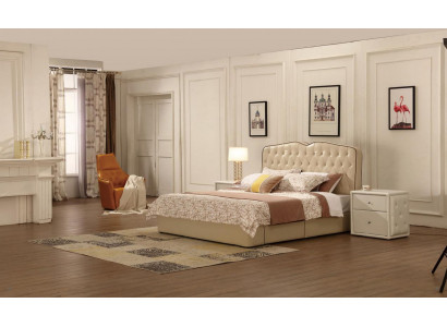 Modern design hotel bedden Bed XXL luxe dubbelleer Chesterfield