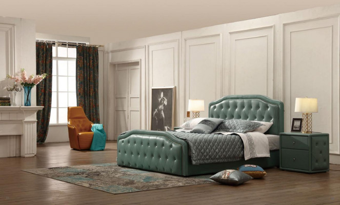 Modern ontwerp design hotelbed XXL bedden Luxe dubbel lederen Chesterfield 180x200cm