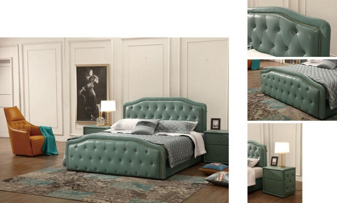 Modern ontwerp design hotelbed XXL bedden Luxe dubbel lederen Chesterfield 180x200cm