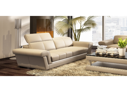 Leren bank bank woonlandschap 3-zits design moderne bank 5136_3ER