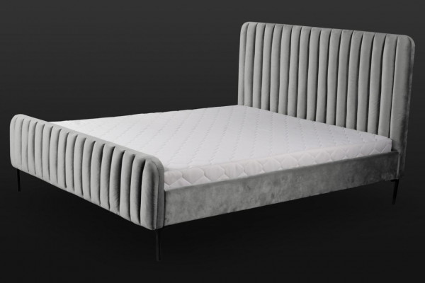 Grijze dubbele slaapkamermeubels ontwerpen elegante stoffering hotelinrichting.