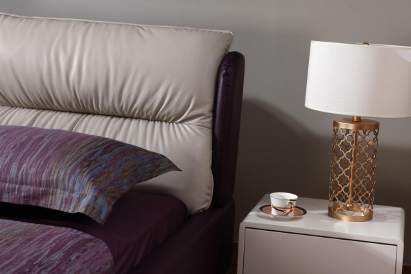 Modern luxe design bed XXL beds stijl decor hotel dubbel leer 140 160