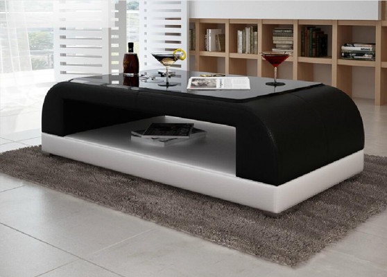 Sofatafel Glas Ontwerp Koffietafel Woonkamer Lederen Bank Bijzettafel Sofa