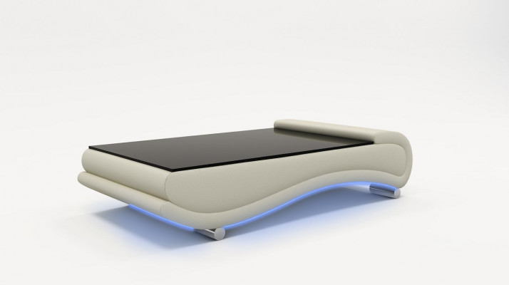 Salontafel Tafel Bekleding Ontwerp Glazen Bijzettafel Lederen Bank Banken Tafels