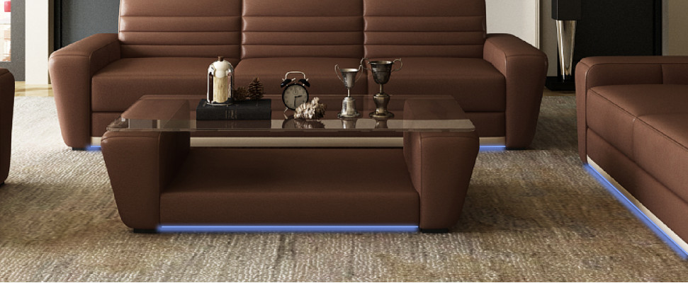 Moderne design glazen bijzettafel woonkamertafel salontafel sofa.