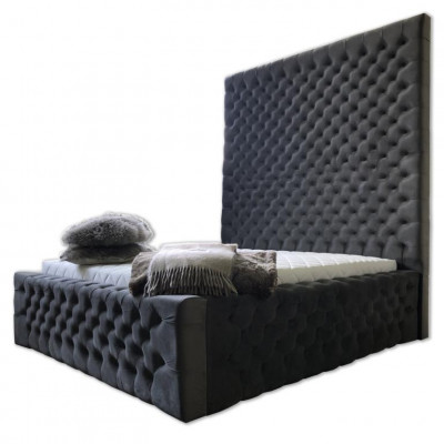 Ontwerper Modern Chesterfield-bed in modern luxueuze stijl met hoog hoofdeinde.