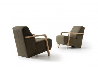 Ontwerpstoel Eenpersoons woonkamer Comfortabel gestoffeerd meubilair groen