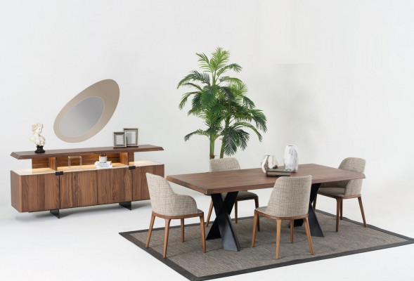 Luxe eetkamerstoel ontwerpstoele houten houten stoel meubels stijl modern