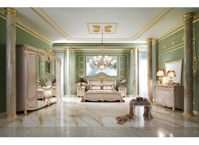 Ontwerp slaapkamer compleet set bed nachtkastje dressoir nieuw Italië 6 delige sets.
