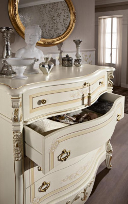 Tweepersoonsbed Slaapkamermeubels Kast Nachtkastje met laden Commode 5-delig