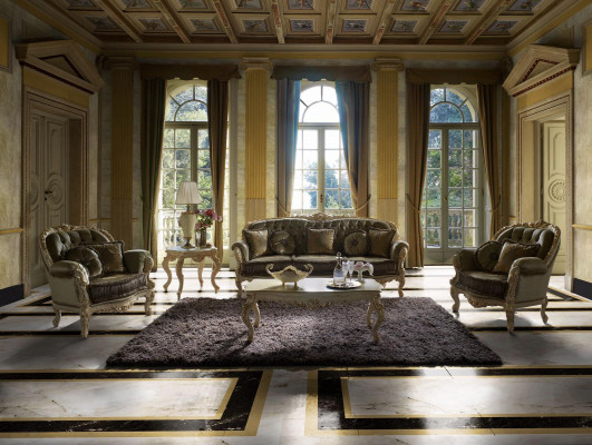 Zitbank 3+2+1 Zits Meubels Bekleding Textiel Italiaans Chesterfield Ontwerp