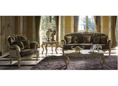 Zitbankstel 3+2 zits Design bekleden bankstellen Textiel Relax Klassiek Nieuw Bruin