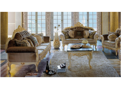 Sofa set 3+2 zits woonkamer meubels Art Deco bank stoffen bank banken