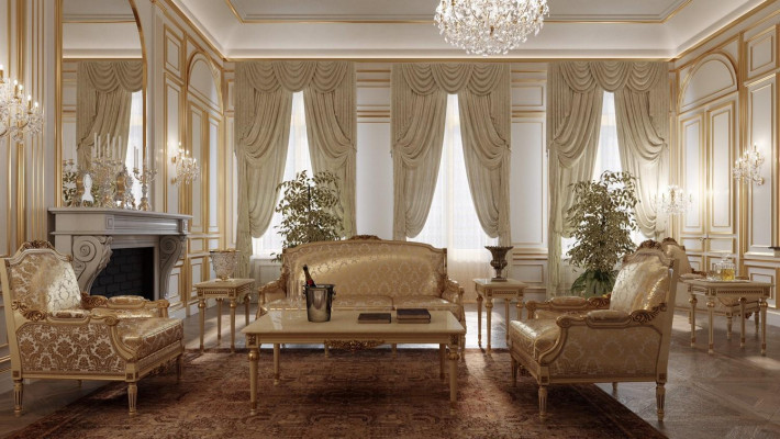 Sofa set 3+1 set design bankbekleding bank klassieke luxe groep