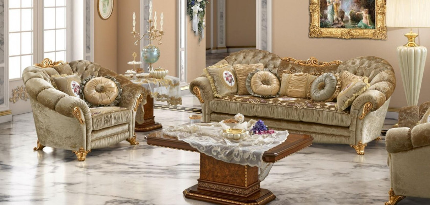 Design Beklede Bankstellen Stof Relax Modern Set Beige Bankstel 3+1 Zits