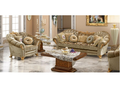 Design Beklede Bankstellen Stof Relax Modern Set Beige Bankstel 3+1 Zits