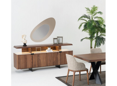 2-delige luxe houten ladekast kast dressoir design meubels
