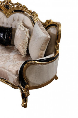 Chesterfield 3-zits designerbank Luxe gestoffeerde banken met stoffen bekleding Nieuw