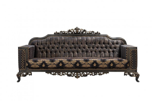 Luxe Chesterfield bankstel 3+1 zitter Klassieke bank Barok gestoffeerde zitplaats