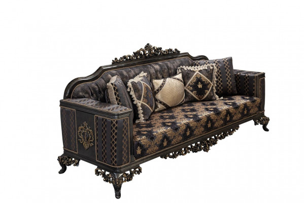 Chesterfield 3-zits Designerbank Luxe gestoffeerde banken van stof Nieuw