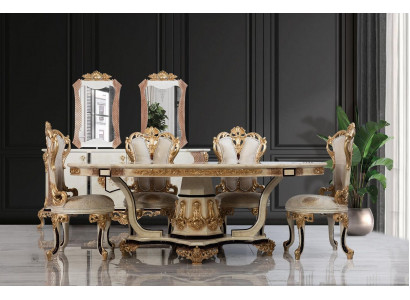 Klassieke luxe houten tafel in barok en rococo antieke stijl voor eet- en woonkamers nieuw