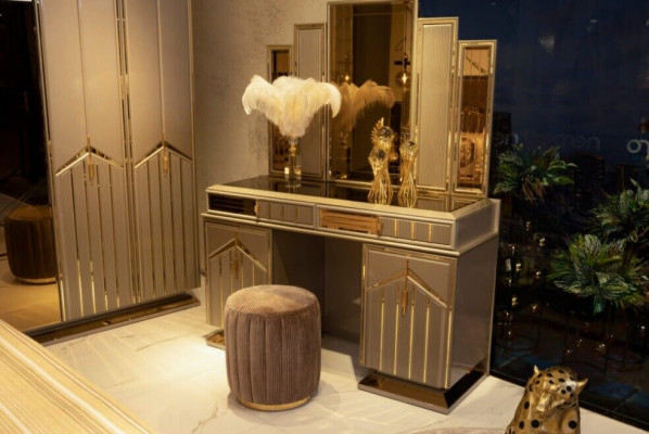 Ontwerp meubels Luxe tv-meubel commode houten set Nieuwe kaptafel spiegel consoles