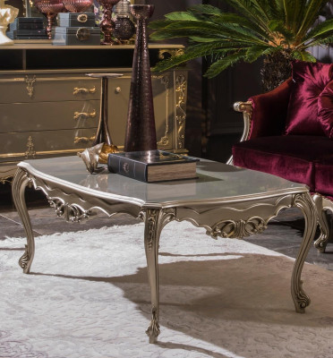 Zilveren salontafel koffietafel design tafel woonkamertafels