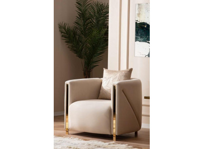 Fauteuil Bekleding Zitplaats Ontwerp Bank Fauteuil Relax Lounge Stof Luxe Woonkamer