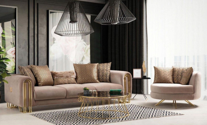 Fauteuil Luxe Design Meubels Klassiek Stijl Design Textiel Woonkamer Lounge Nieuw