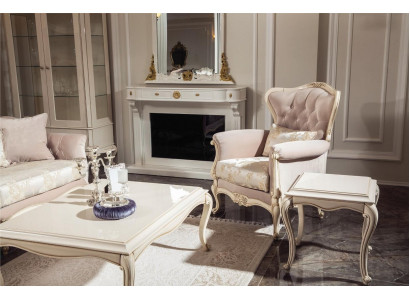 Fauteuil Oorfauteuil Luxe 1-Zits Zitbank Gestoffeerde Zitting Klassieke Zitting