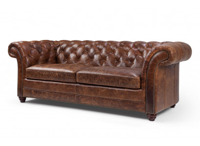 Chesterfield 100% Echt Leer Leren bank Bank Bank Bekleding Klassieke Banken