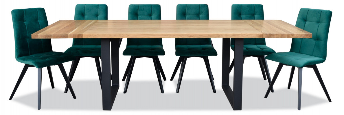 Eetkamerontwerp meubels eetkamerset tafel + 6 stoelen 7-delige set garnituur nieuw