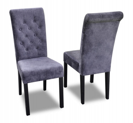 Blauwe Chesterfield x8 stoelenset Ontwerper armstoelen Moderne zitmeubels