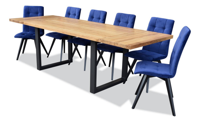 Klassieke set eettafel tafel hout eetkamer 6x stoel set stoelen 7-delig set