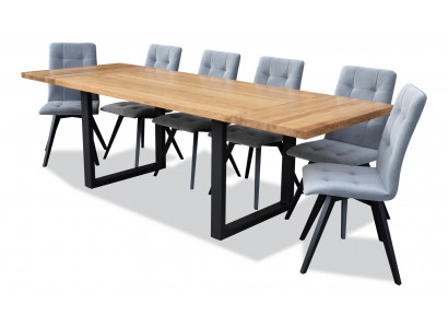 Eettafel 6x stoelen Klassieke set Eetkamer 7-delig Rechthoekige tafel Stoel