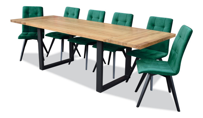 Ontwerp eetkamerstoelenset met metalen tafels en stoelen 6x stoelen tafelset 7-delig.