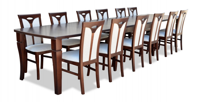 Compleet set eettafel 12 stoelen Eetkamerset Eetgroep Houten tafel Tafels 13-delig