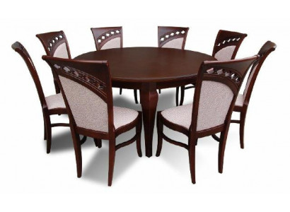 Ronde vergadertafel 8 stoelen Tafel Ronde tafel Houten tafel Rond