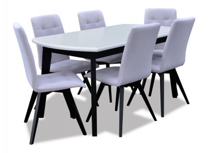 Compleet set eettafel + 6 stoelen Eetkamerset Eetgroep Houten tafel Tafels Nieuw
