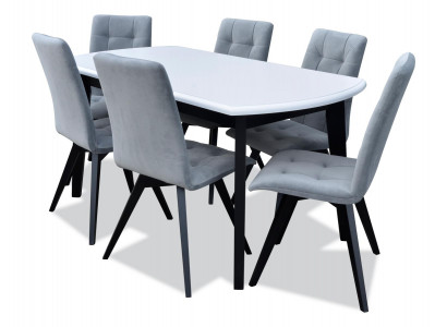 Eetkamer set klassieke tafel 6x stoelen luxe tafels 7-delig compleet nieuw