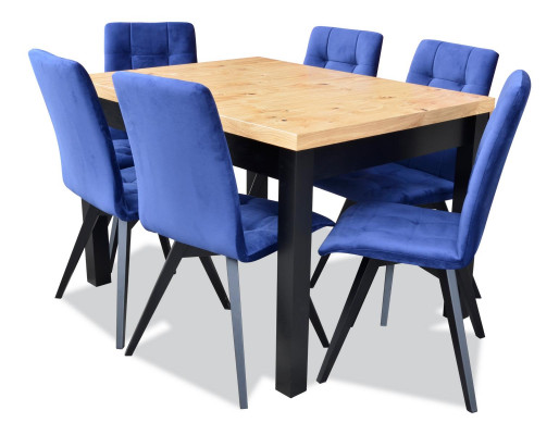 Eettafel 6x stoelen eetkamerset eetgroep klassieke tafel 7-delige set stoel nieuw