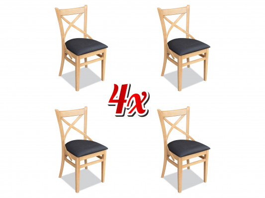 Ontwerp Stoelset Groep Bekleding Textiel 4x Stoelen Meubels Luxe Fauteuils Nieuw