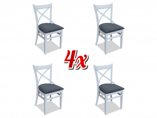 Ontwerp Stoelset Groep Bekleding Textiel 4x Stoelen Meubels Luxe Fauteuils Nieuw